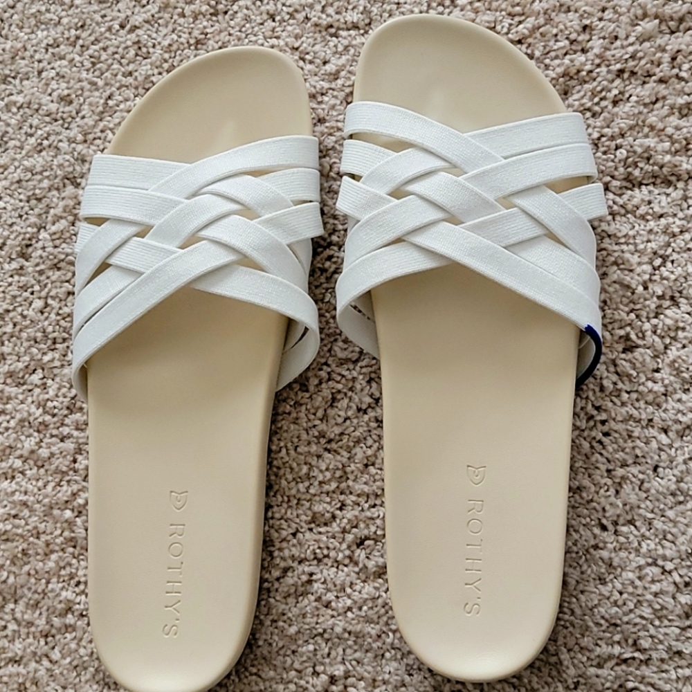 Rothy's Slide White Cloud Color